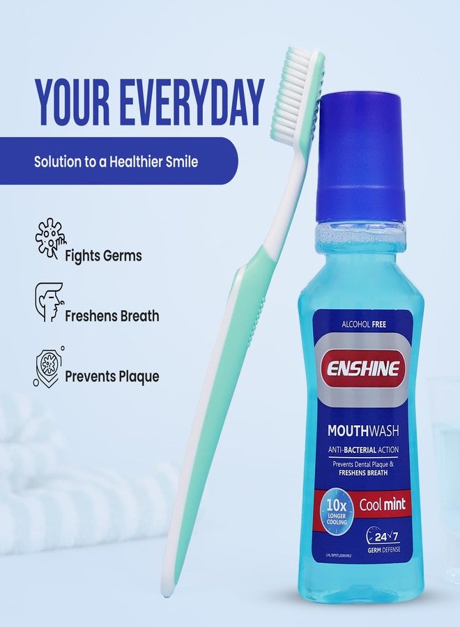 Enshine Mouthwash | Daily Use Mouthwash With Menthol, Thymol & Eucalyptus Oil | 10x Longer Cooling Sensation | Fights Germs & Plaque - 150ml Pack 3 - Image 5